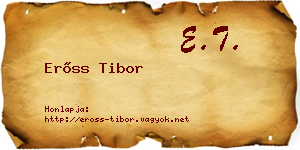 Erőss Tibor névjegykártya