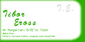 tibor eross business card